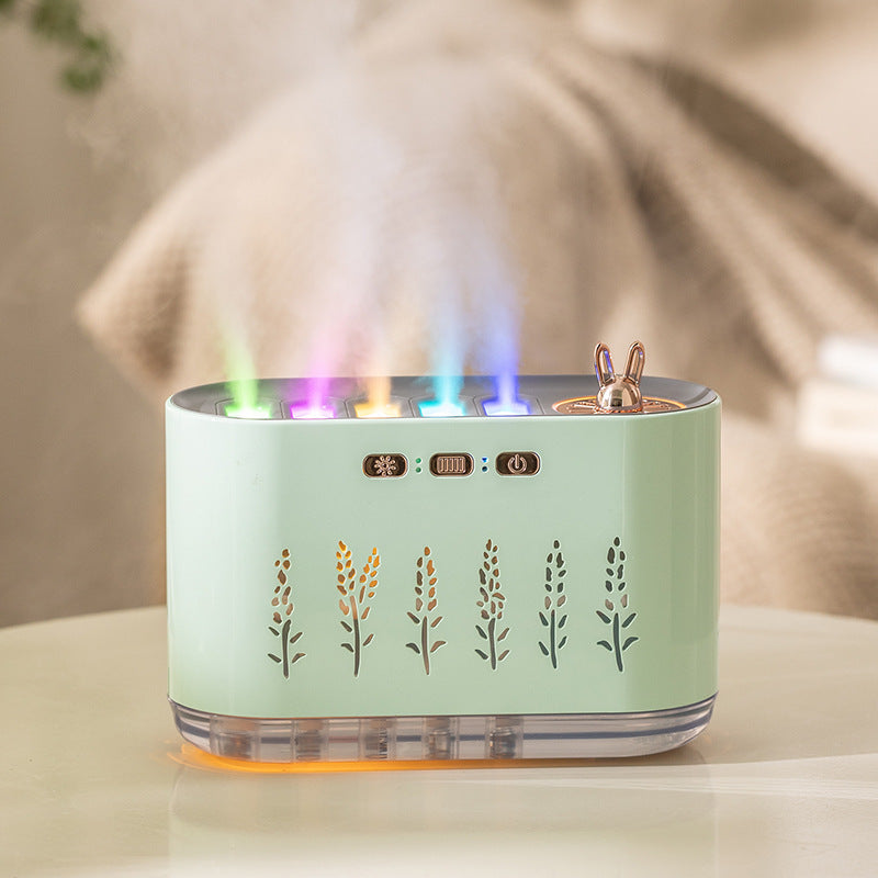 USB Aromatherapy Humidifier with Voice Control and Colorful Lights