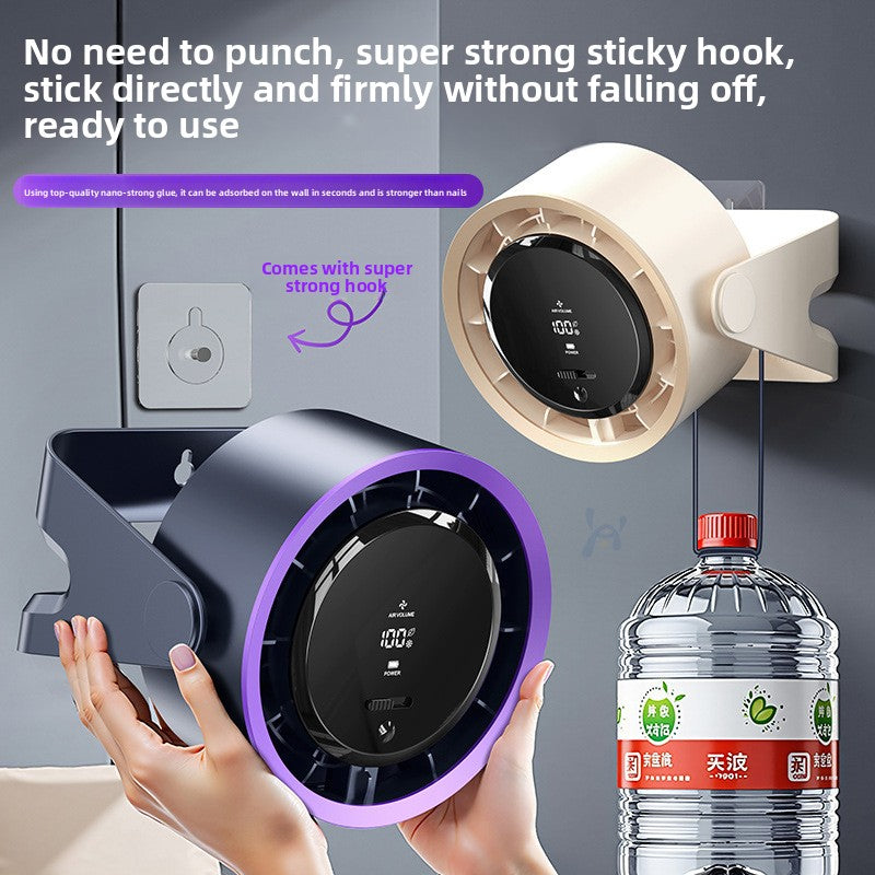 Rechargeable Adjustable Quite USB Desktop Fan with Digital Display, 100 speed, Compact wall-mount or desktop
