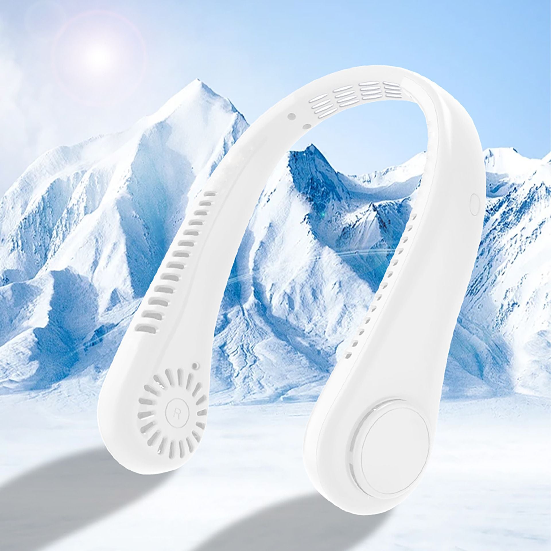 Portable USB Neck Hanging Fan with Rechargeable Battery