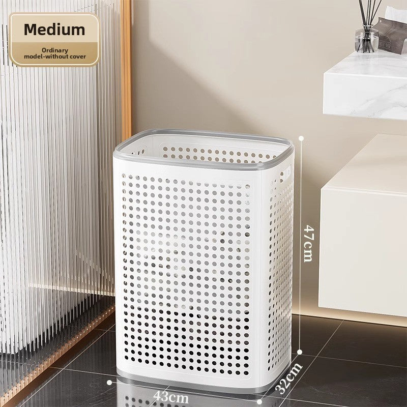 Medium and Large Laundry Basket with cover/silent wheels/double baskets/handle