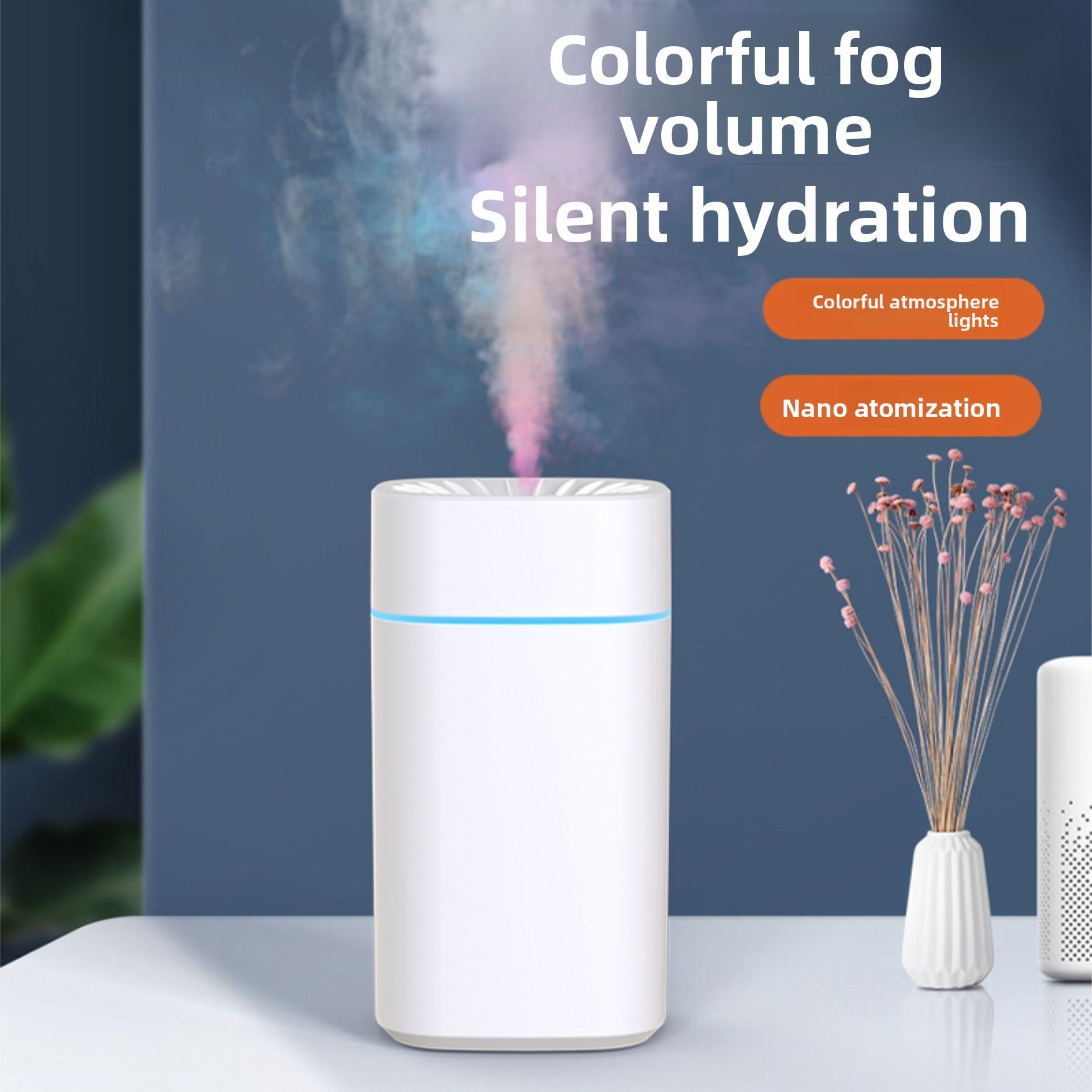 Night Light Humidifier, Large Capacity, Large Spray, Silent Air Purifier