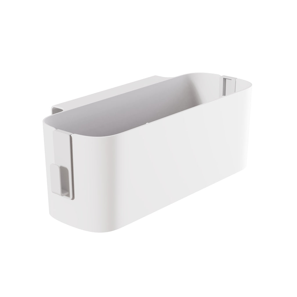 Adhesive Wall Mount Storage Basket with Hooks