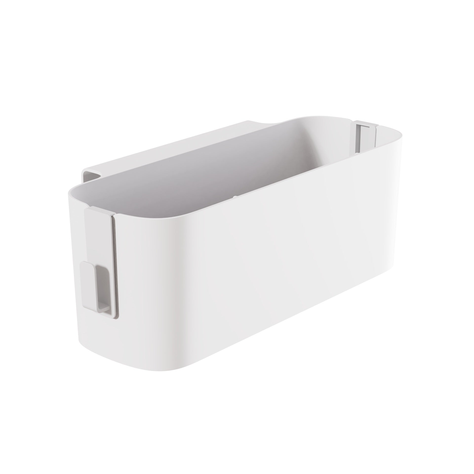 Adhesive Wall Mount Storage Basket with Hooks
