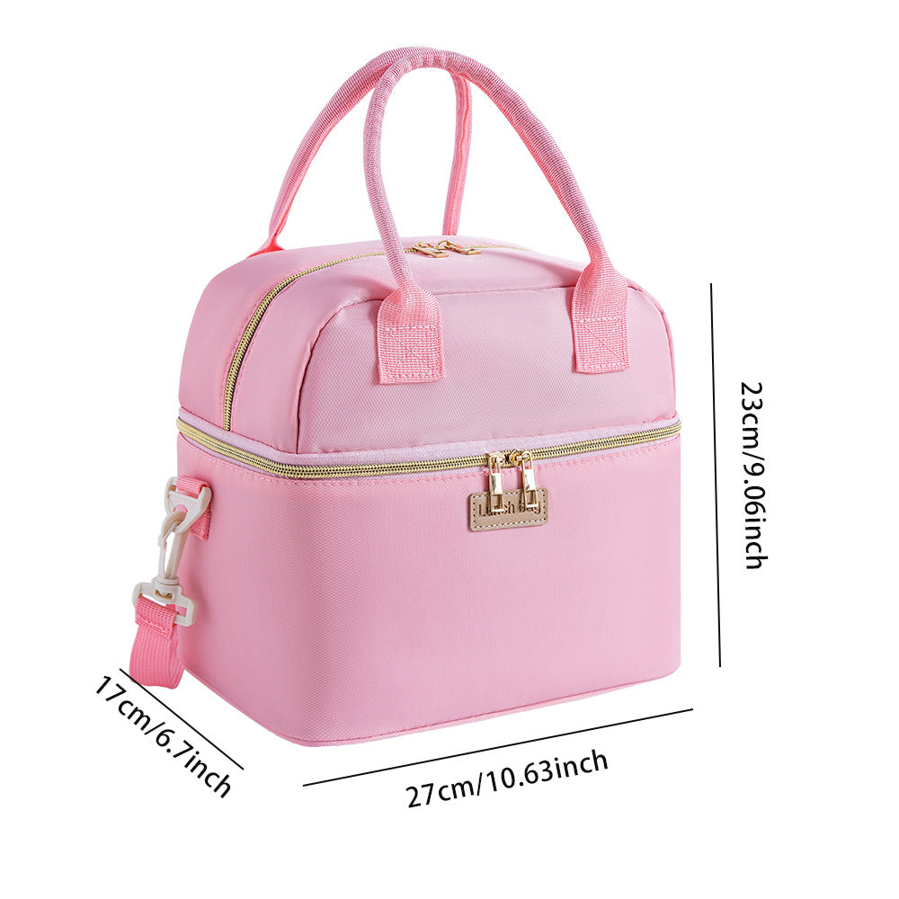 Waterproof Portable Double Layer Insulated Lunch Bag
