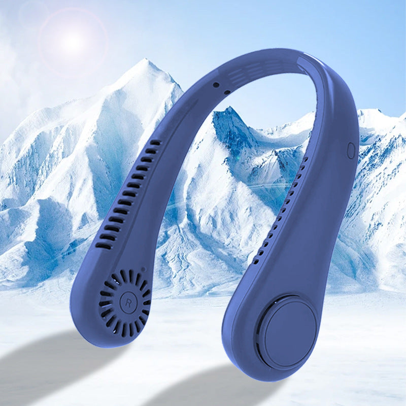 Portable USB Neck Hanging Fan with Rechargeable Battery