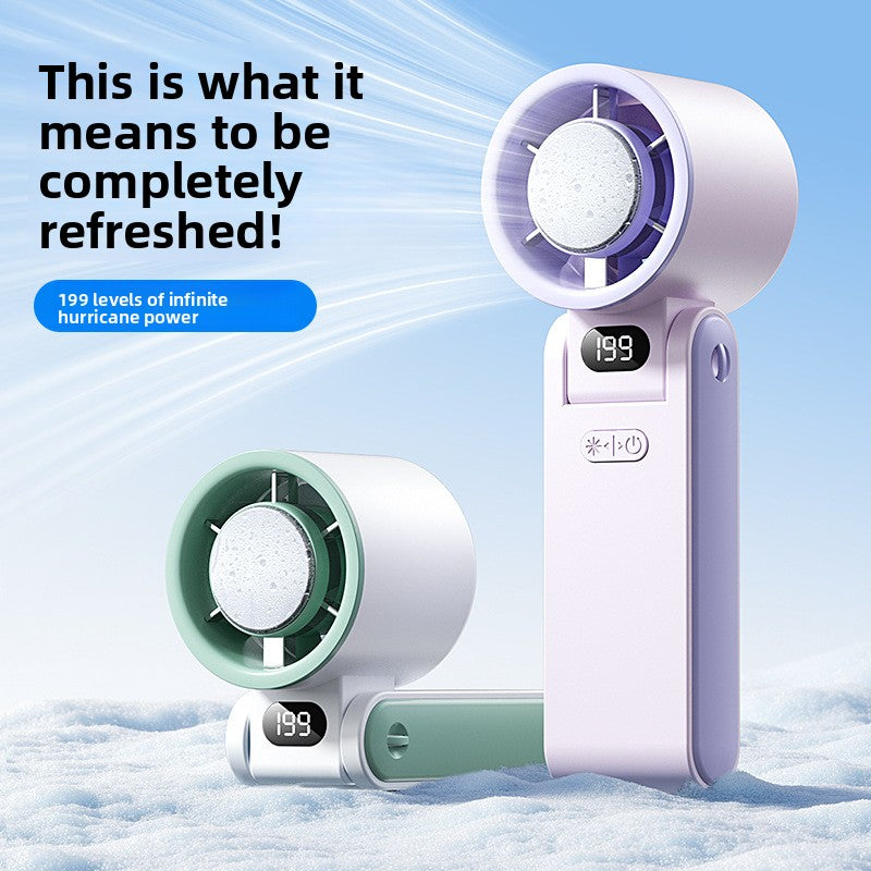 Rechargeable 2000-4000mAh Semiconductor Cooling Handheld Fan, Small Pocket Fans for Travel/Outdoor/Home/Office