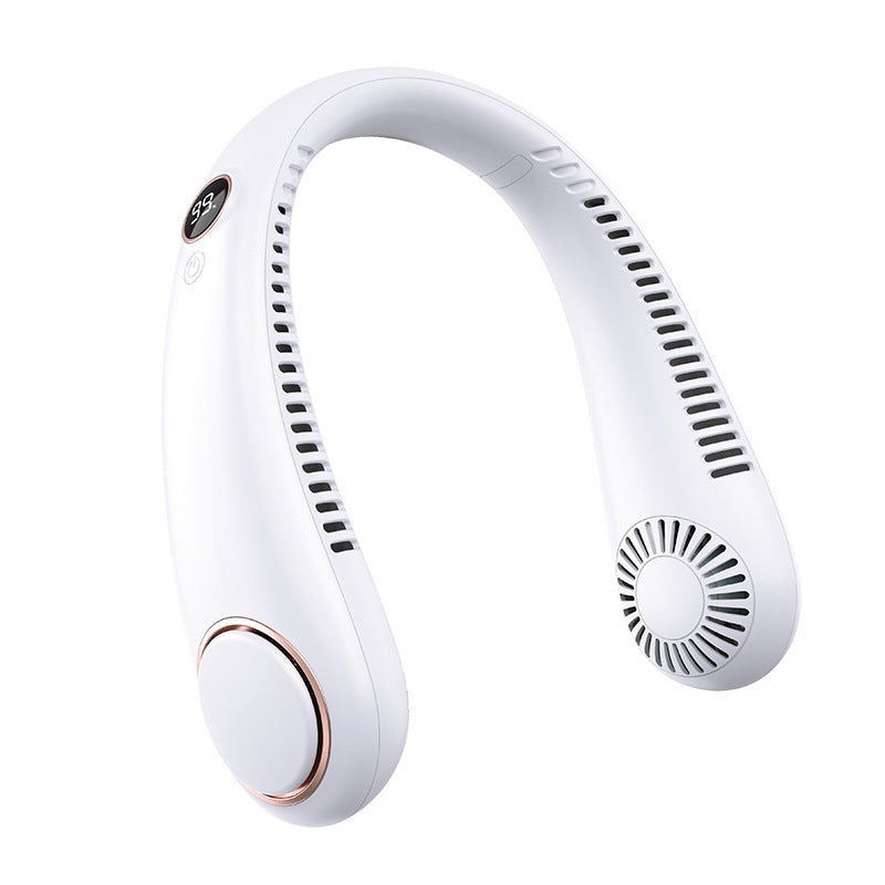 Portable USB Neck Hanging Fan with Rechargeable Battery