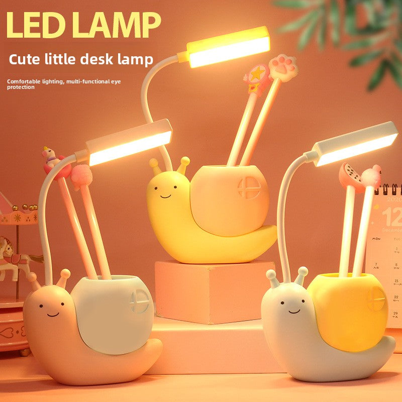 Pastoral Style Cartoon Snail LED Desk Lamp