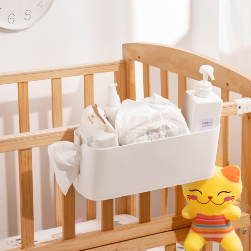 Adhesive Wall Mount Storage Basket with Hooks