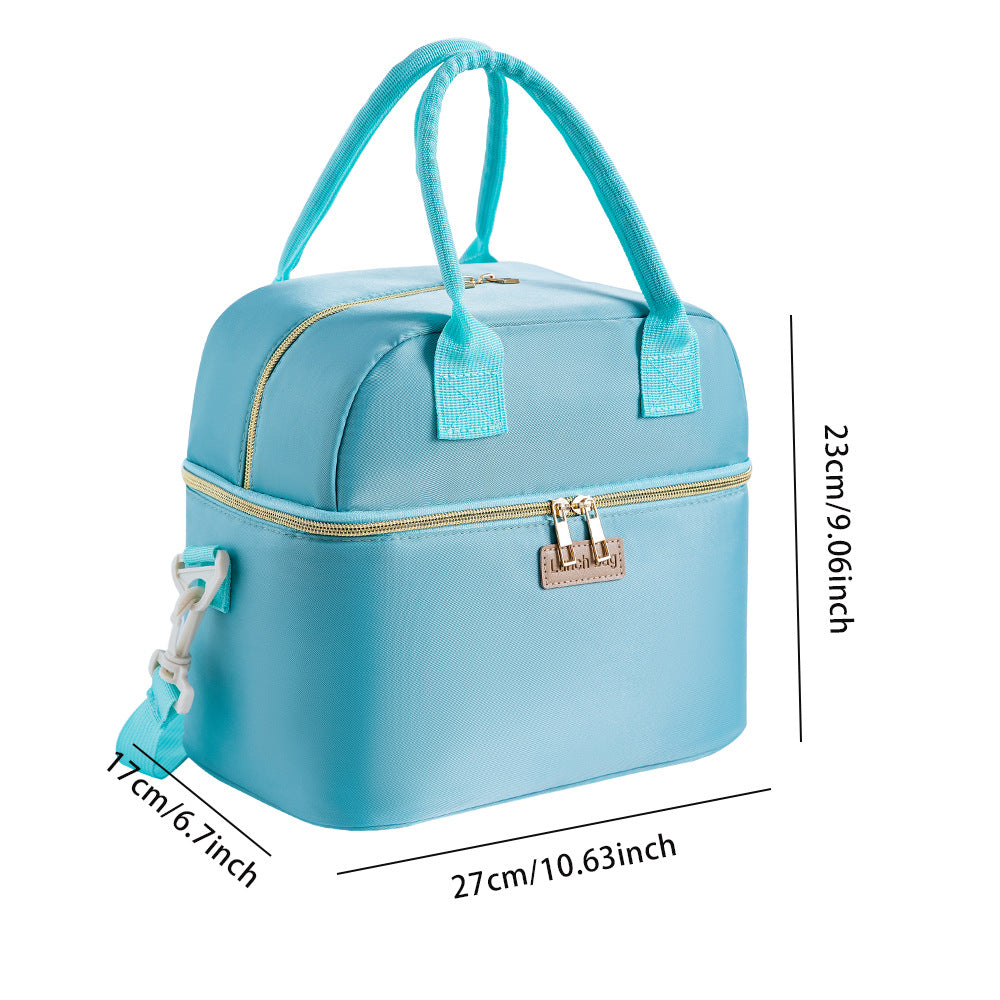 Waterproof Portable Double Layer Insulated Lunch Bag