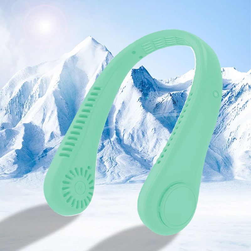 Portable USB Neck Hanging Fan with Rechargeable Battery