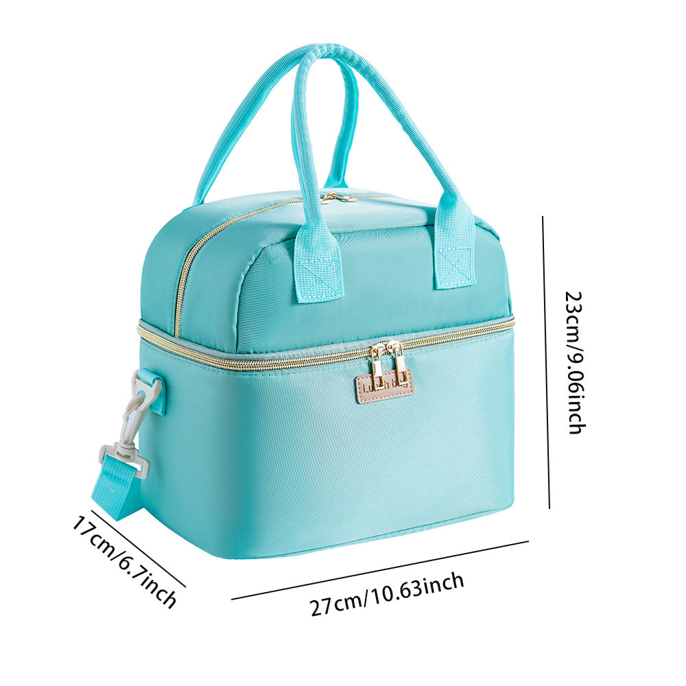 Waterproof Portable Double Layer Insulated Lunch Bag