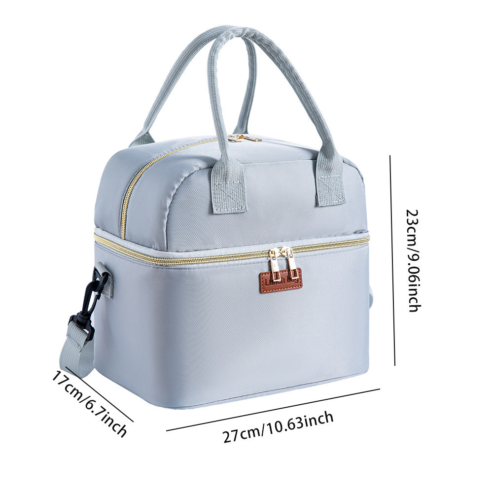 Waterproof Portable Double Layer Insulated Lunch Bag