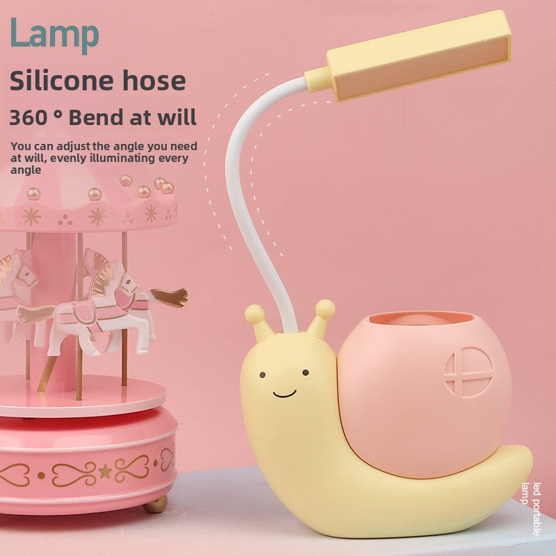 Pastoral Style Cartoon Snail LED Desk Lamp