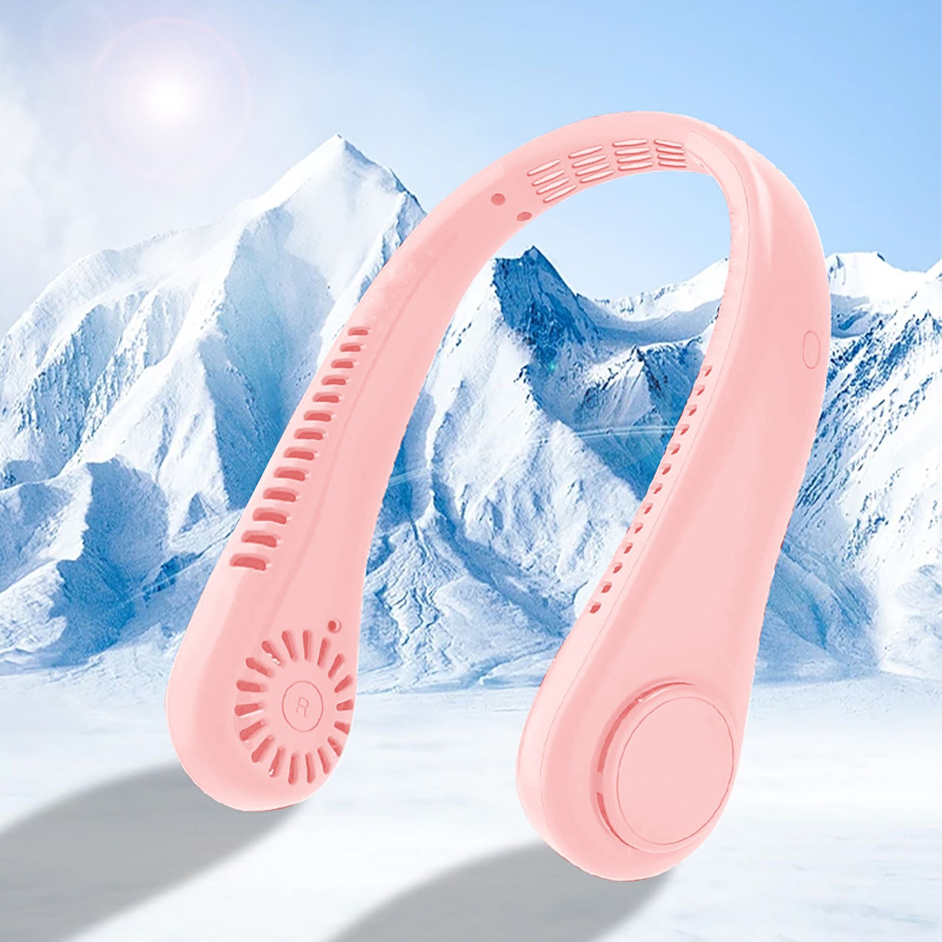Portable USB Neck Hanging Fan with Rechargeable Battery