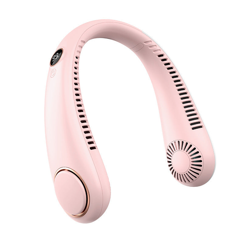Portable USB Neck Hanging Fan with Rechargeable Battery
