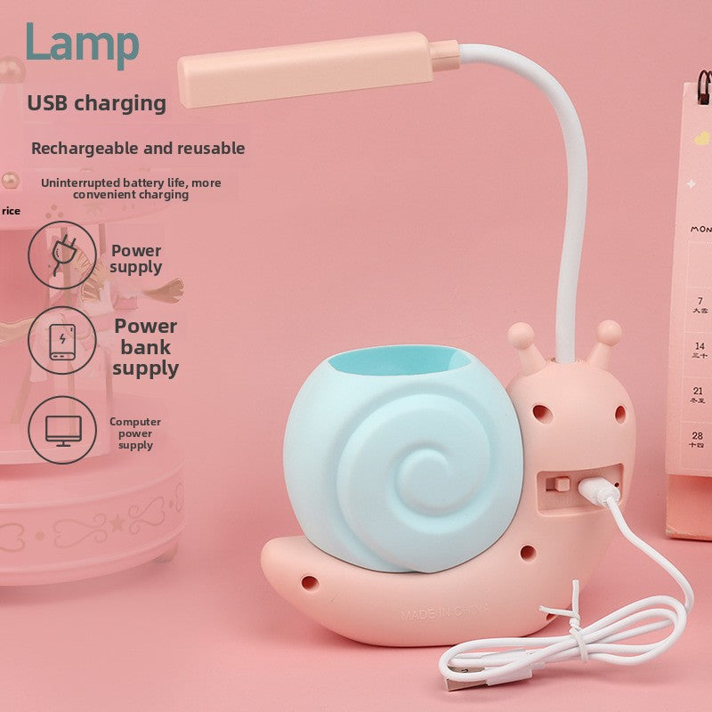 Pastoral Style Cartoon Snail LED Desk Lamp
