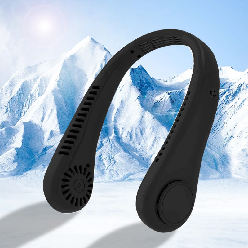 Portable USB Neck Hanging Fan with Rechargeable Battery