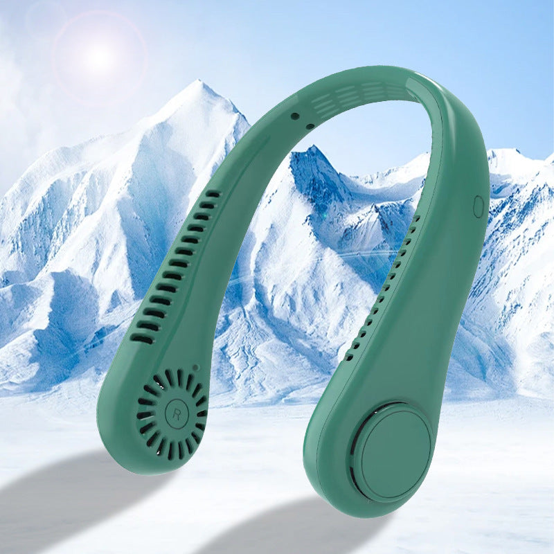 Portable USB Neck Hanging Fan with Rechargeable Battery