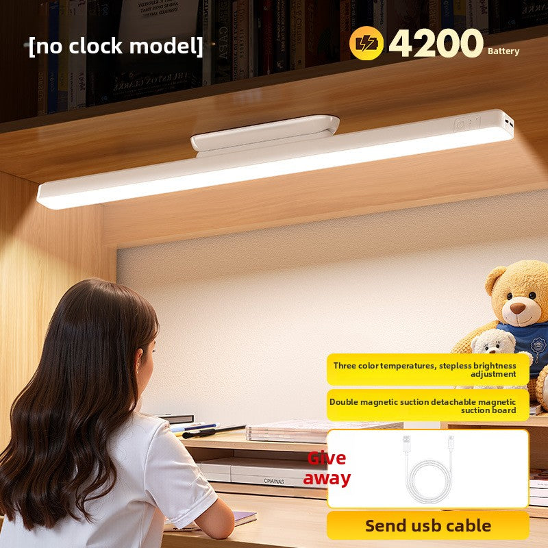 Remote Controlled Magnetic Eye-Protection Desk Lamp, Extended, Enlarged, With Clock Model (4200mAh/6200mAh options)
